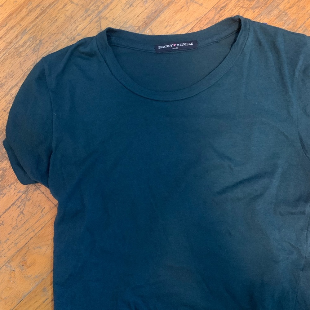 brandy melville teal crop top size small